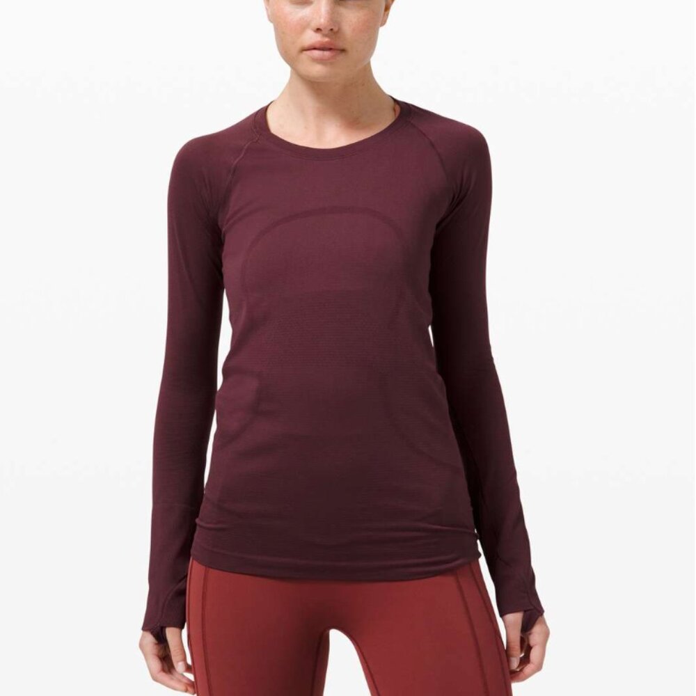 Lululemon Swiftly Tech Long Sleeve 2.0 — Size 8, Cassis
